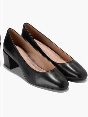 Cole Haan Go-To Shayla Block Heel Pumps in Black - Size 9